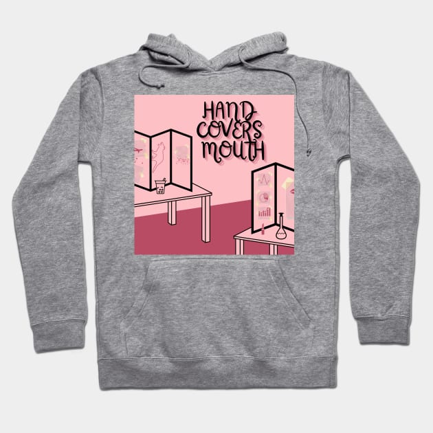 Hand Covers Mouth Hoodie by Light Hearts Podcast